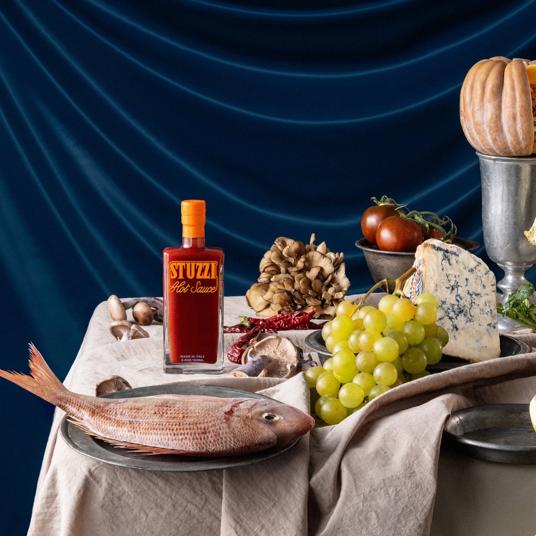 Stuzzi still life with fish and produce